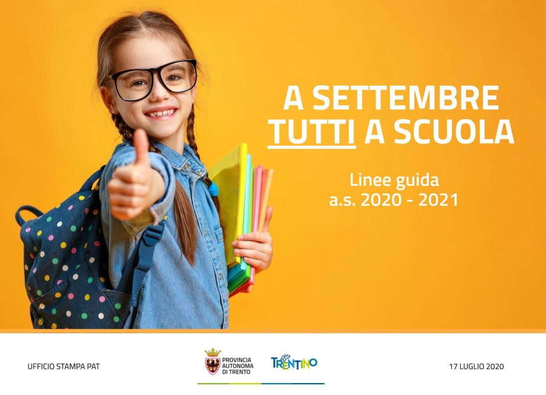 Una cosa è certa. A settembre - se le condizioni dell'epidemia saranno le attuali, ovvero con un basso grado di contagio - circa 70.000 studenti della scuola primaria, secondaria di primo e secondo grado, formazione professionale e circa 14.000 bambini della scuola dell'infanzia torneranno sui banchi di scuola del Trentino.