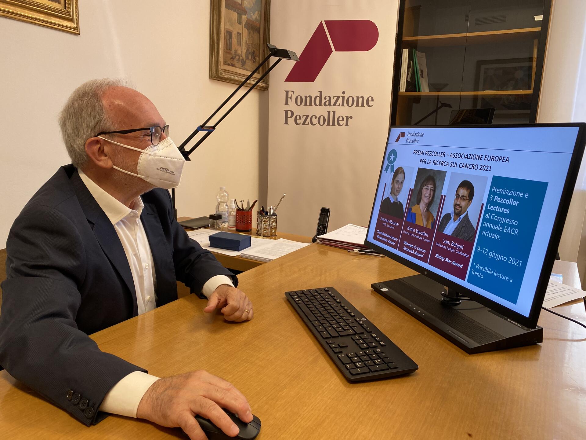 Novità nel 2021. La Fondazione Pezcoller conferma il premio Pezcoller per il giovane ricercatore europeo (in collaborazione con l’associazione europea di ricerca sul cancro - EACR) e lo rende annuale, ed inoltre istituisce per la prima volta due nuovi riconoscimenti: uno specifico alle donne nella ricerca ed uno al giovane promettente ad inizio carriera.Questi i vincitori, tra la Svizzera e il Regno Unito: il premio ai giovano ricercatori va alla prof.ssa Andrea Ablasser di Losanna, il riconoscimento alle donne nella ricerca sul cancro alla prof.ssa Karen Vousden di Londra e quello ai giovani ricercatori ad inizio carriera al dott. Sam Behjati, di Cambridge.I vincitori saranno presentati al congresso europeo dell’EACR a giugno.